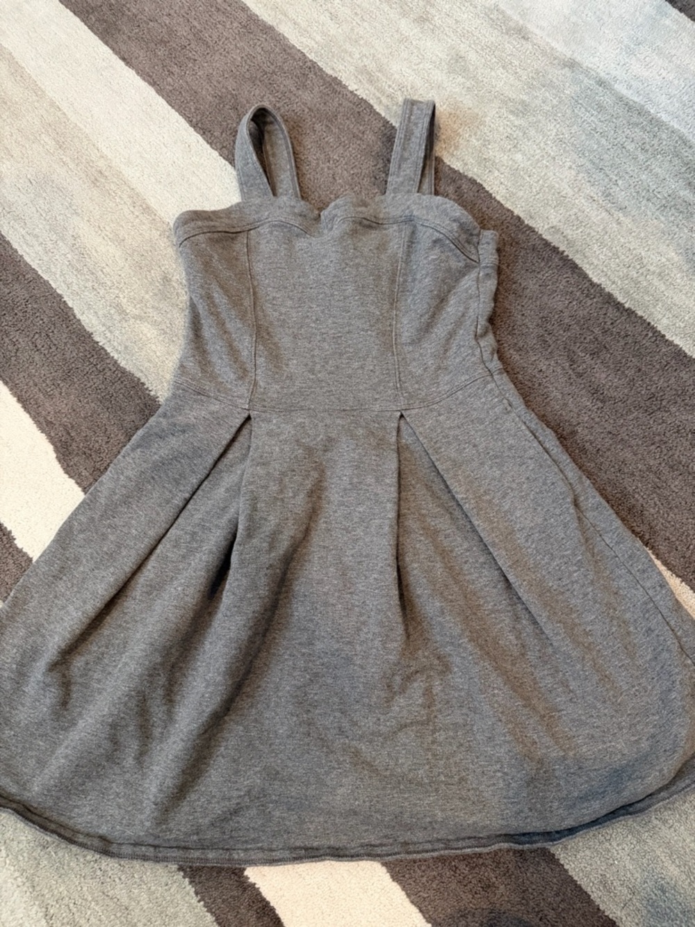 abercrombie kids Gray Scallop Neck Fit-and-Flare Mini Dress